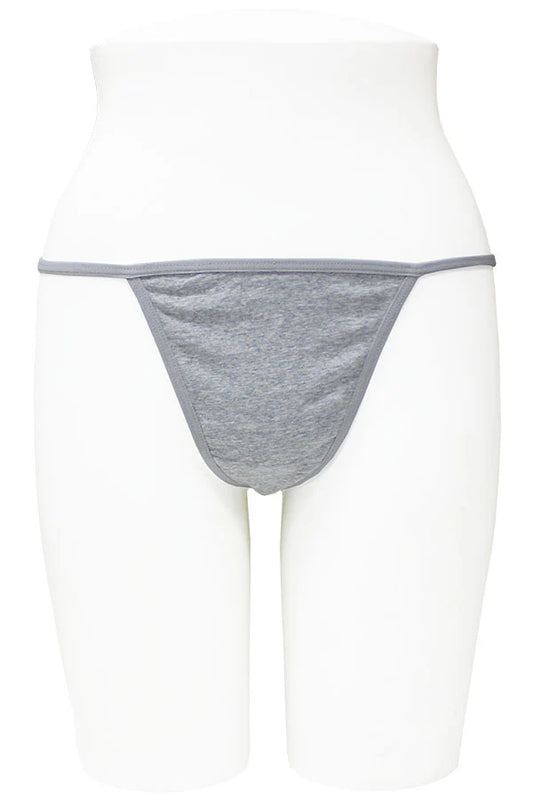 Gray underwear on a white mannequin with a white background