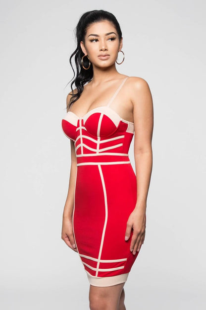 Techno Piping Sweetheart Dress