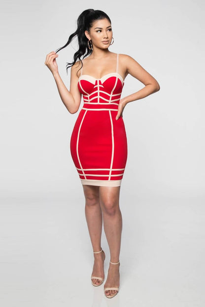 Techno Piping Sweetheart Dress
