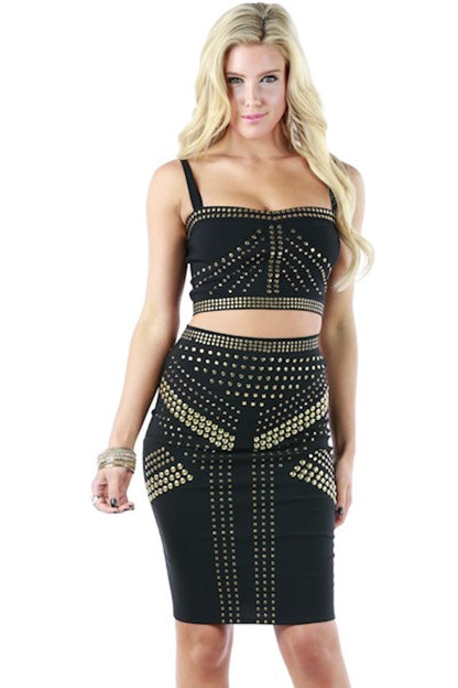 Stud Detail Crop Top