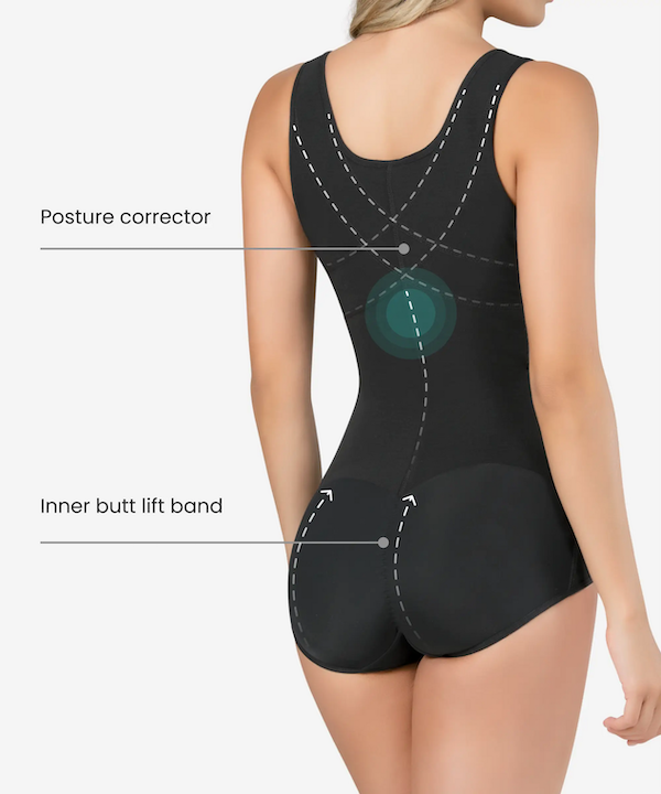 Thermal Body Shaper with Wide Straps