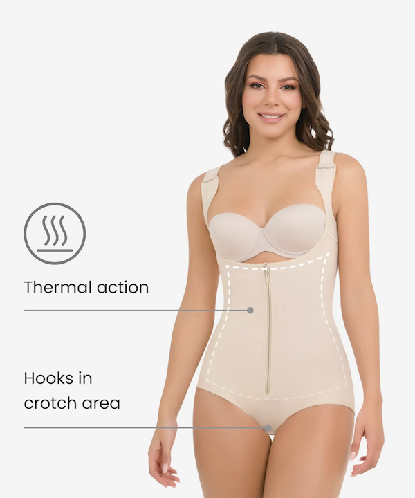 Thermal Body Shaper with Wide Straps