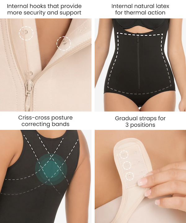 Thermal Body Shaper with Wide Straps