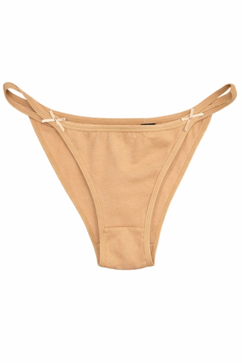 Beige panty on a white background