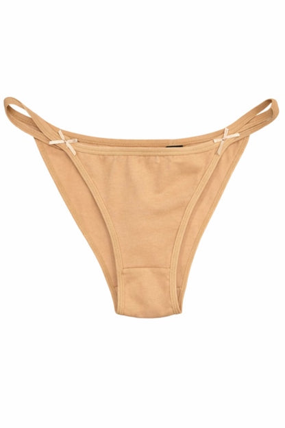 Beige panty on a white background