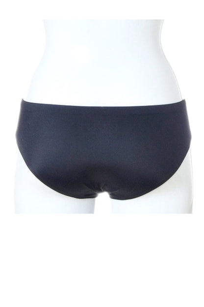 Navy underwear on a white mannequin against a white background