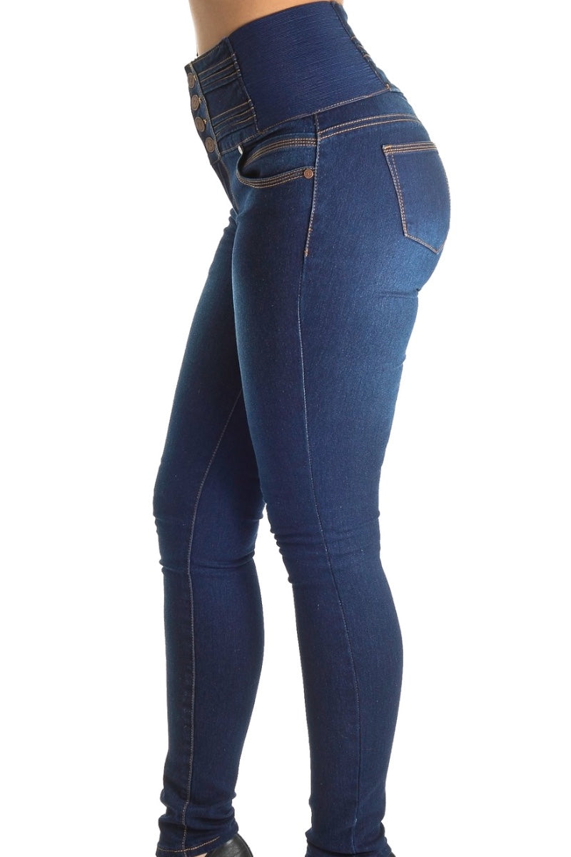 Blue jeans on a white background