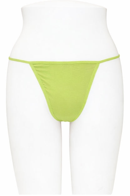 Neon Green bikini bottom on a white background