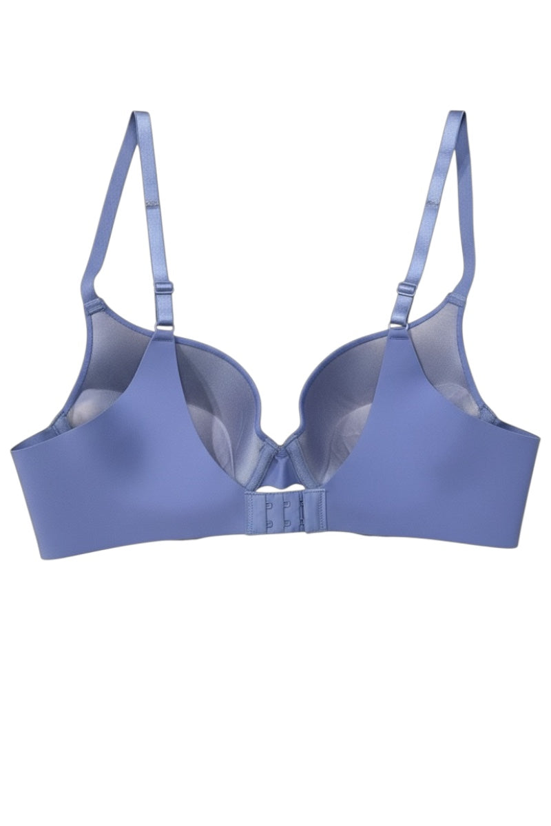 Blue bra on a white background
