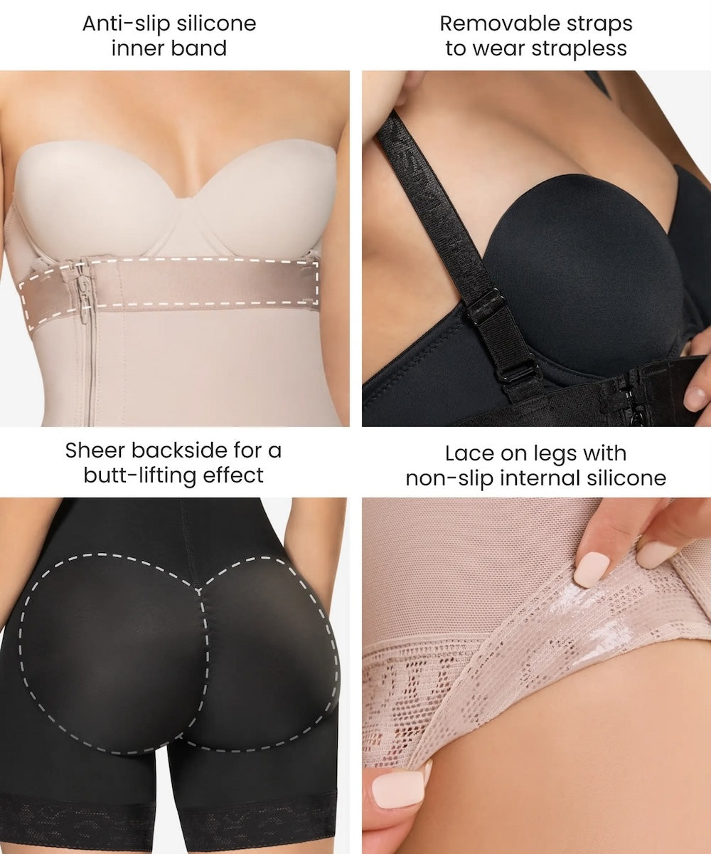 Strapless Boyshort Ultra Silhouette Side Zipper Shaper