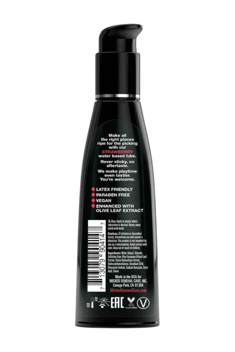 Black bottle with text on a white background