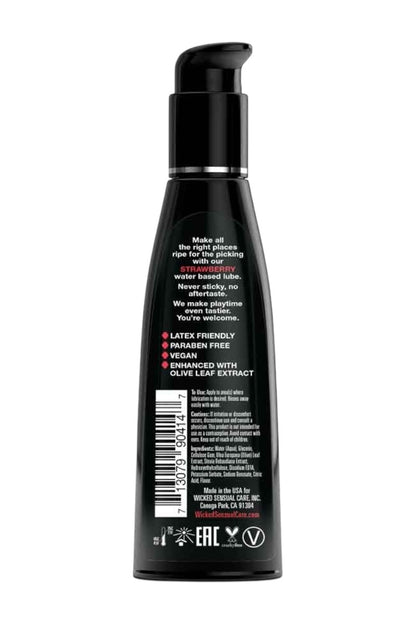 Black bottle with text on a white background