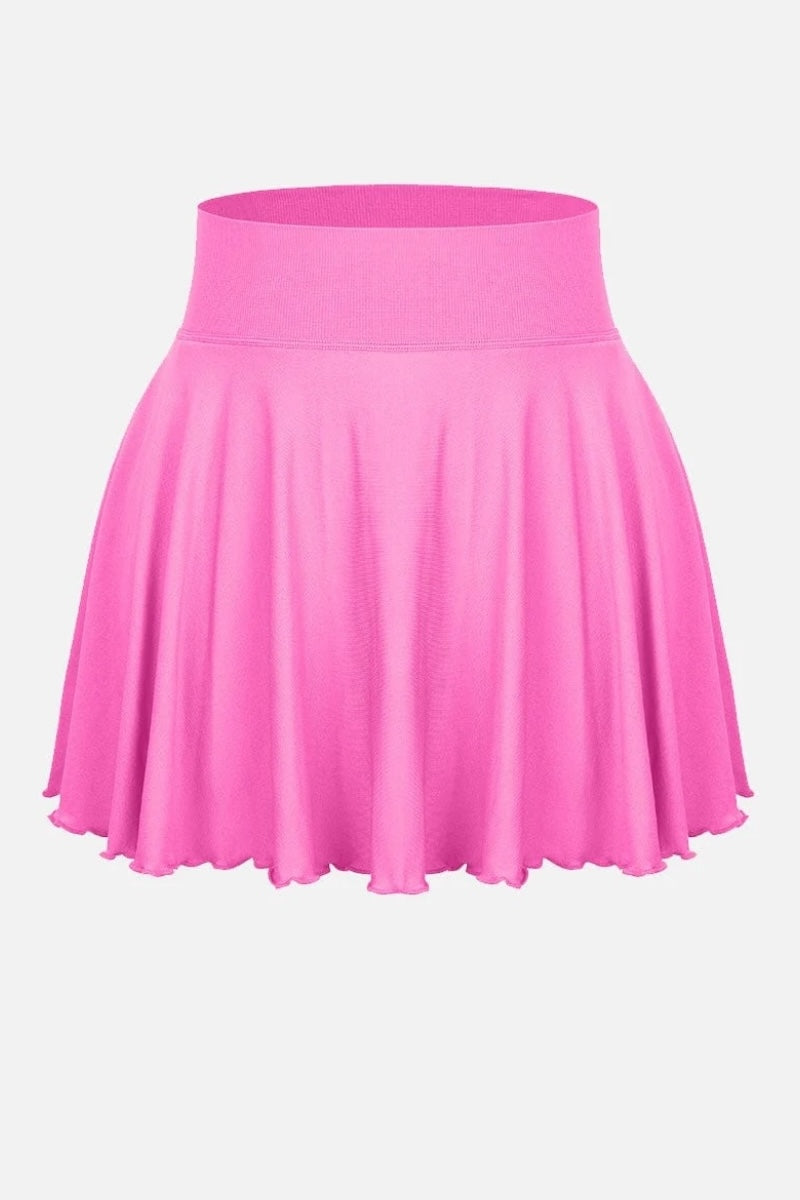 Pink skirt on a light gray background