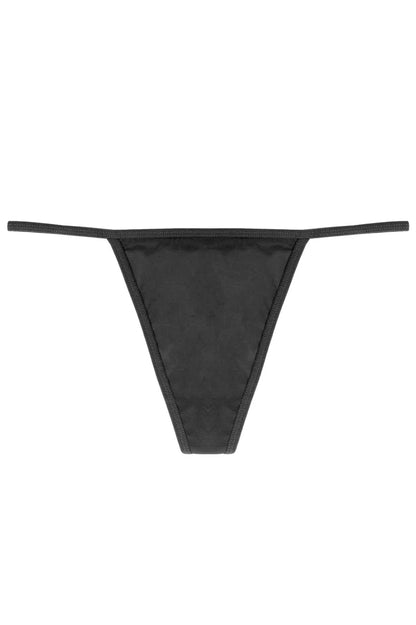 Black thong on a white background
