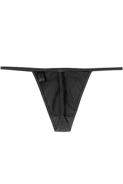 Black thong on a white background