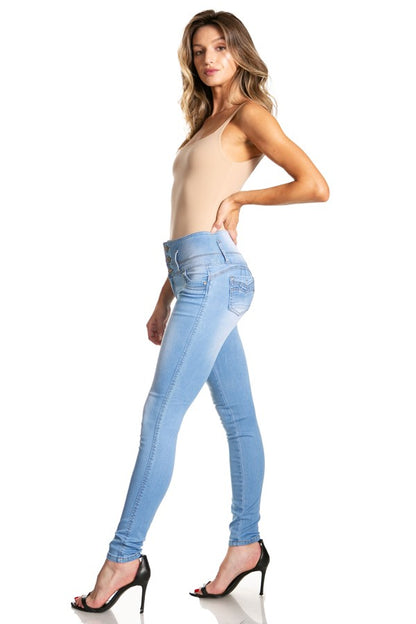 Amelia Studded High Waist Push Up Jeans