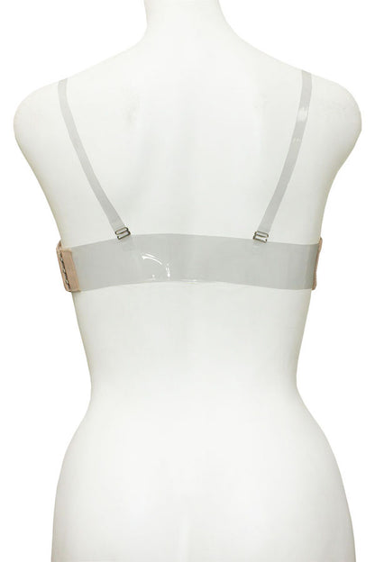 Clear Back & Straps Push Up Demi Bra