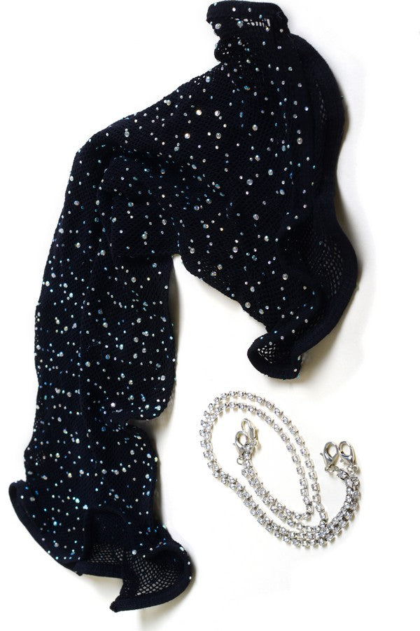Shimmery Fishnet Dress w/ Removable Strap