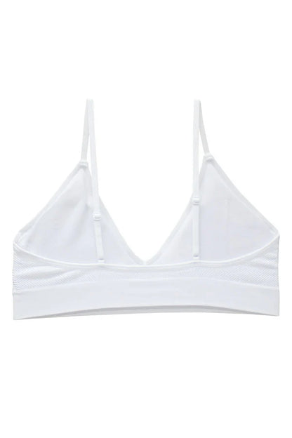 White bralette on a white background