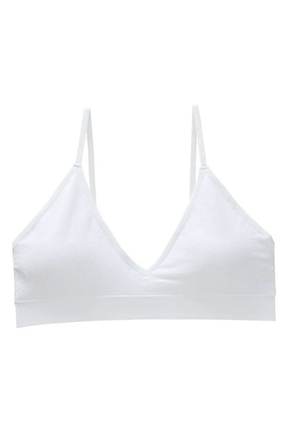 White bralette on a white background