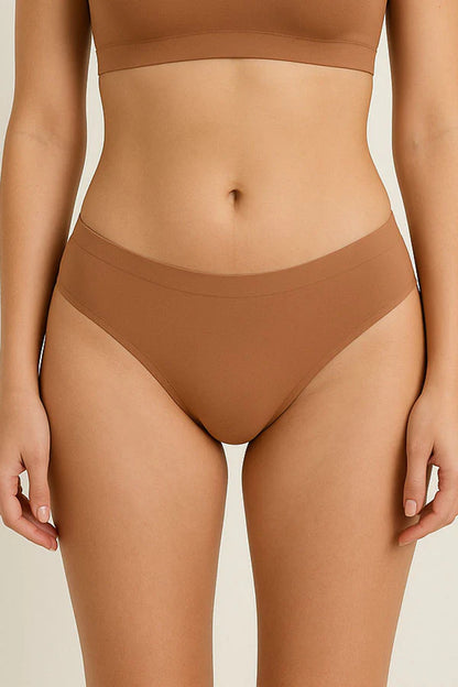 Tan bikini set on a neutral background