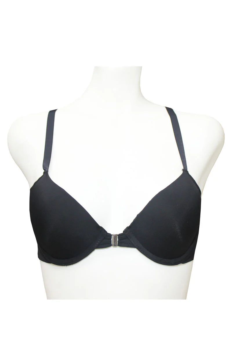 Black bra on a mannequin against a white background