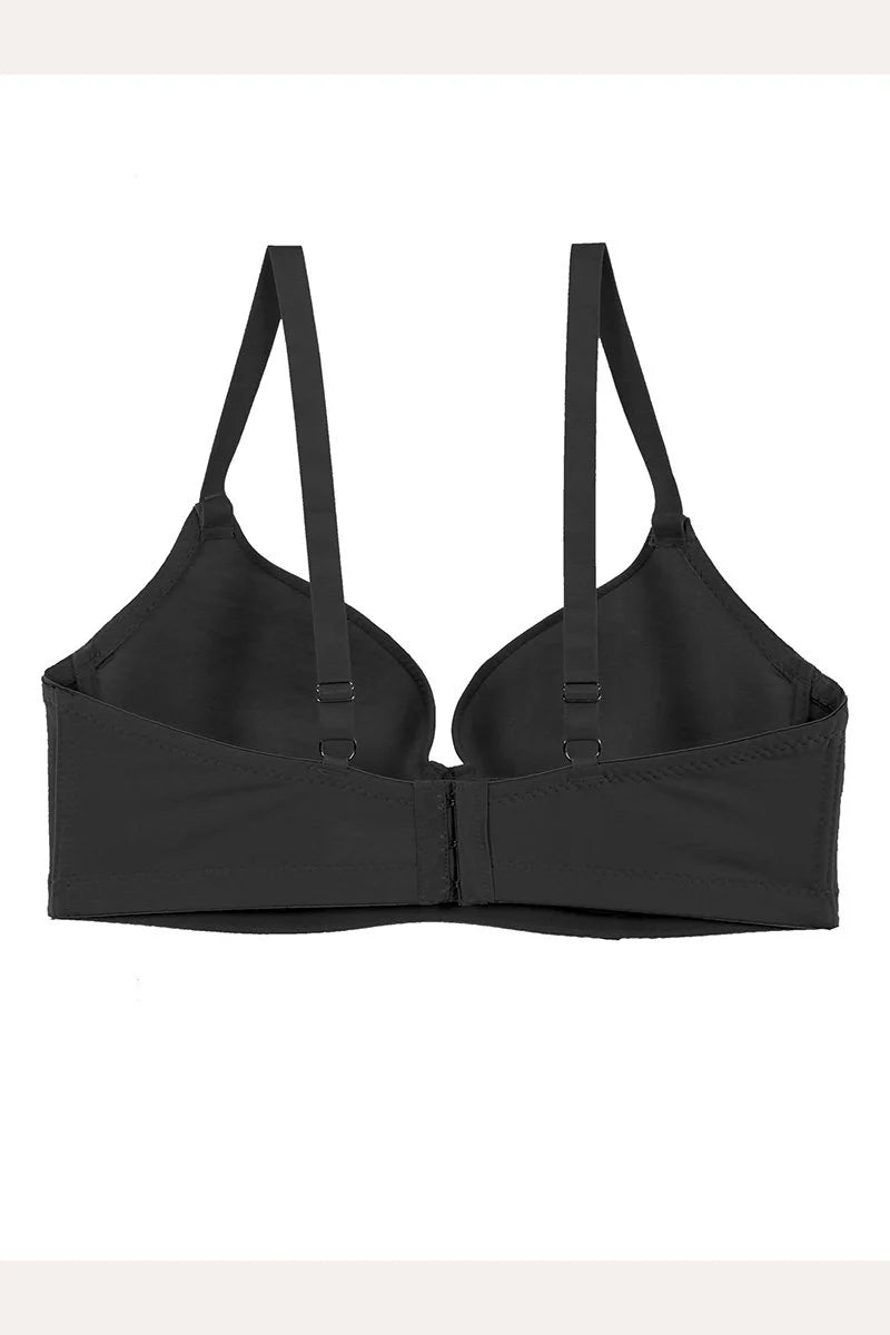 Black bra on a white background
