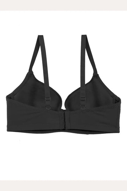 Black bra on a white background
