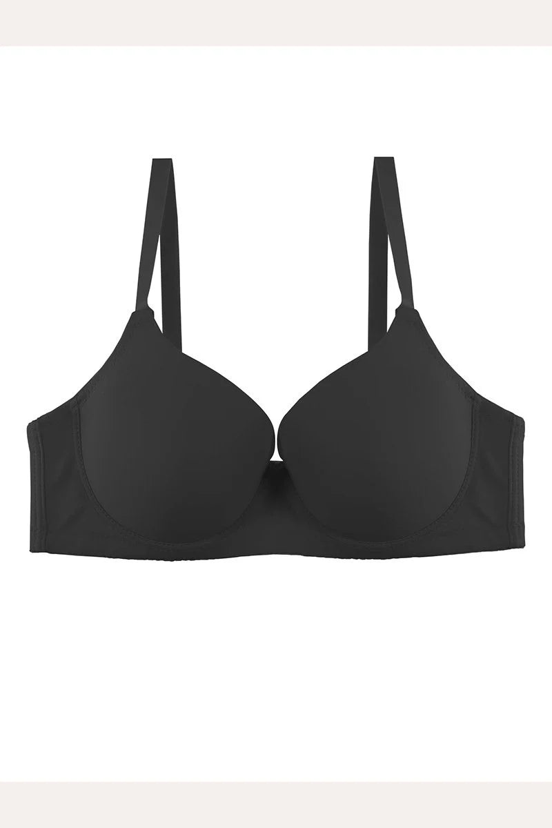 Black bra on a white background