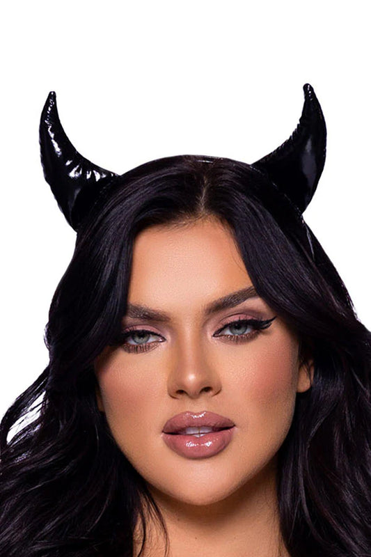 Black horns on a white background
