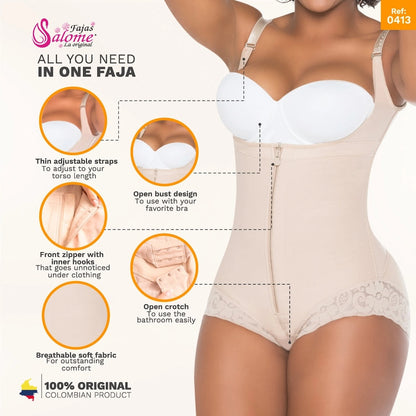 Butt Lifter Tummy Control Shapewear | Open Bust Hiphugger Bodysuit 