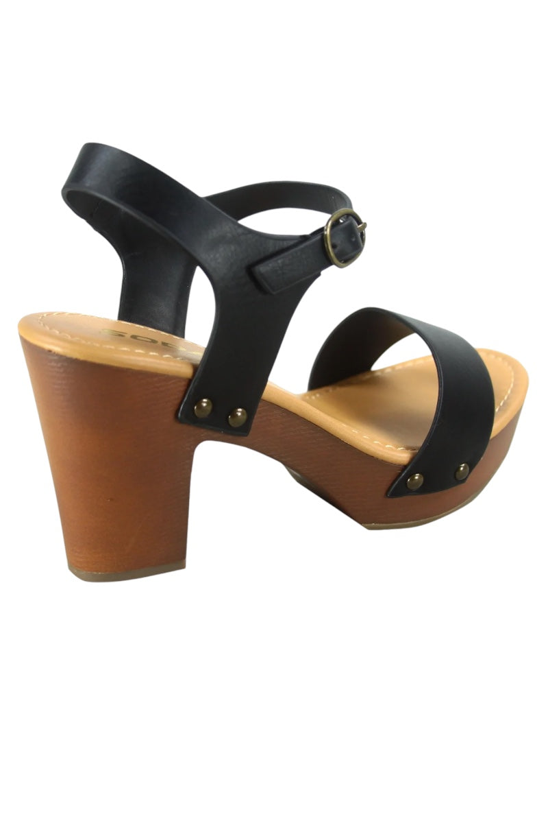 Ankle Block Heel Sandals