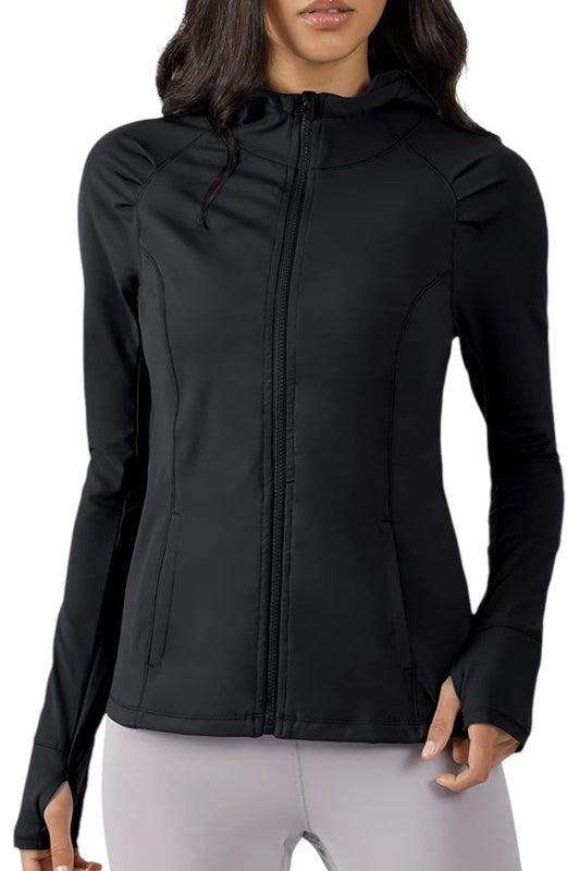 Slim Fitted Hooded Active Jacket