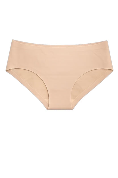 Beige high-waisted underwear on a white background