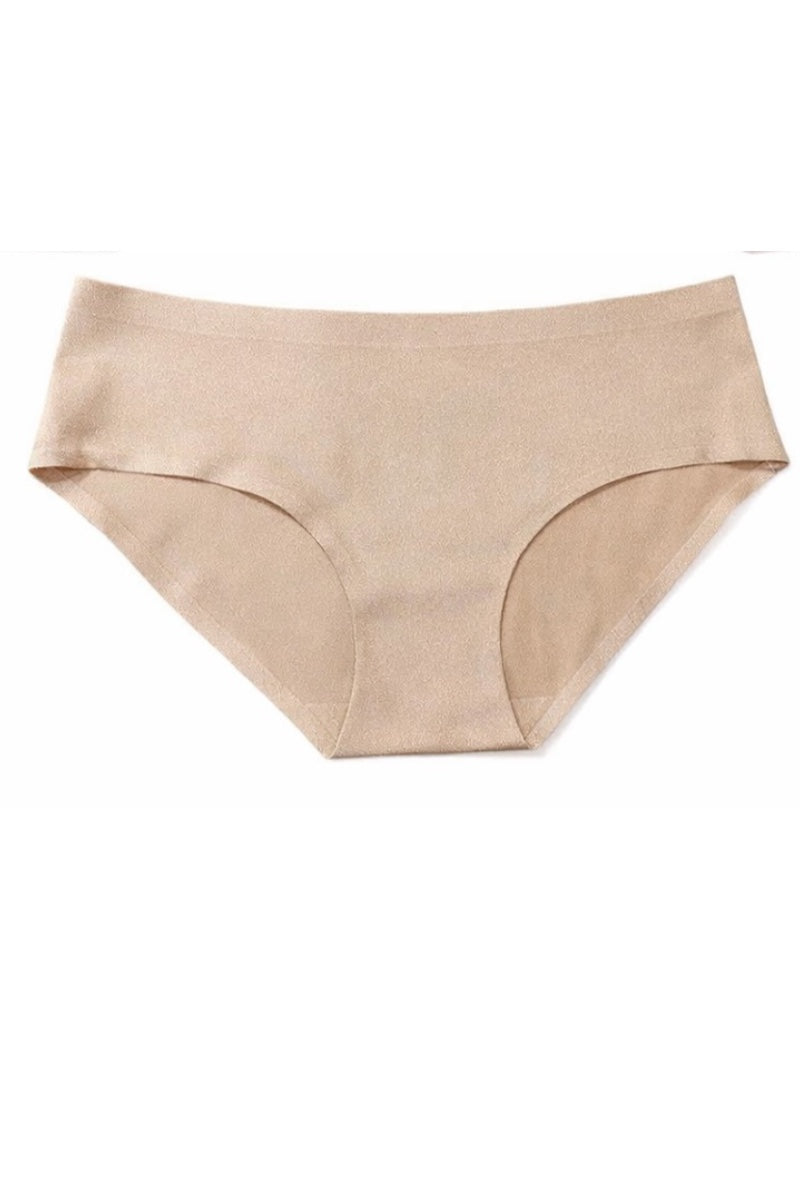 Beige women's underwear on a white background