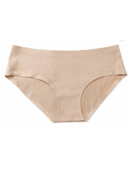 Beige women's underwear on a white background