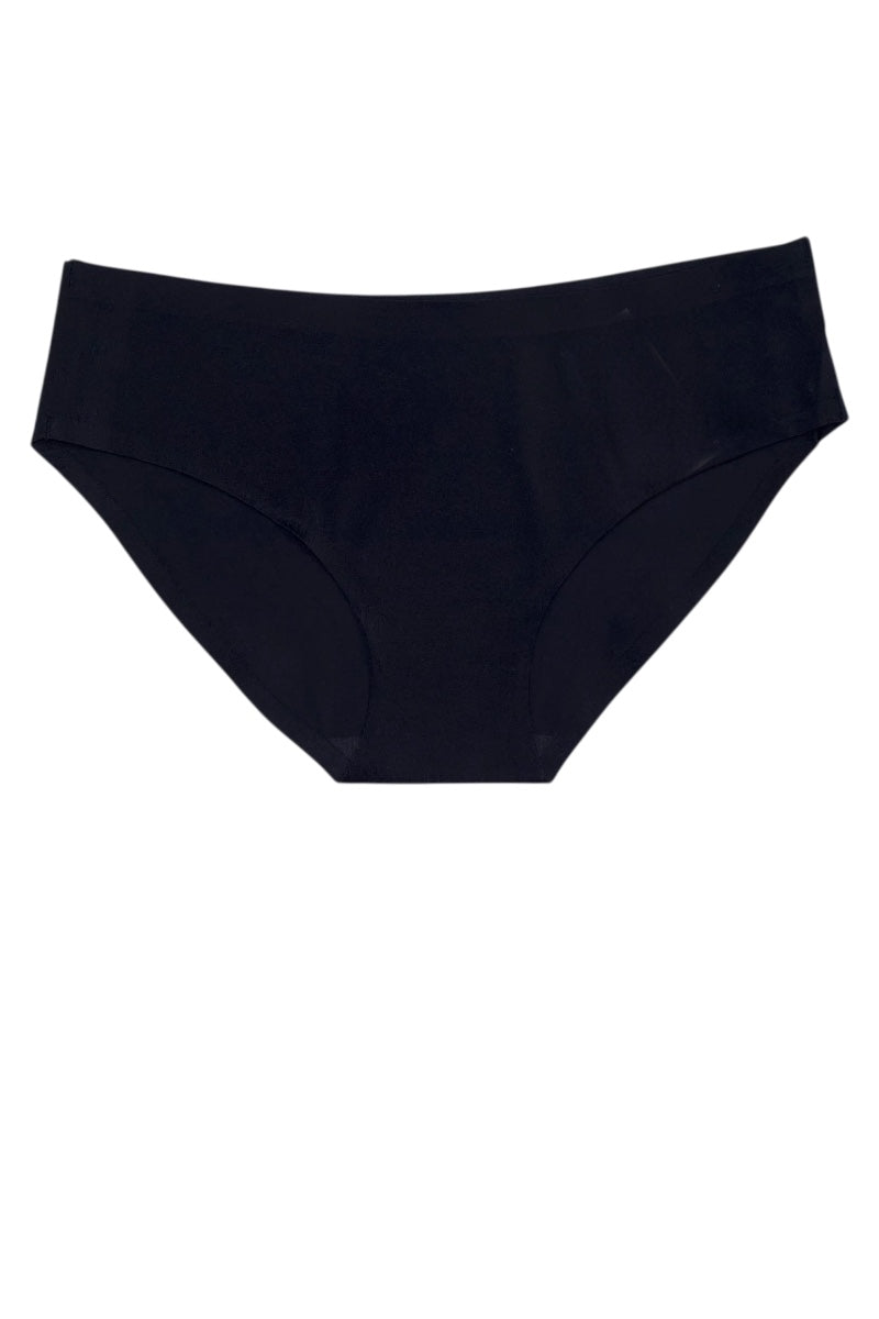 Black underwear on a white background