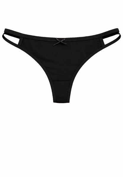 Black thong on a white background