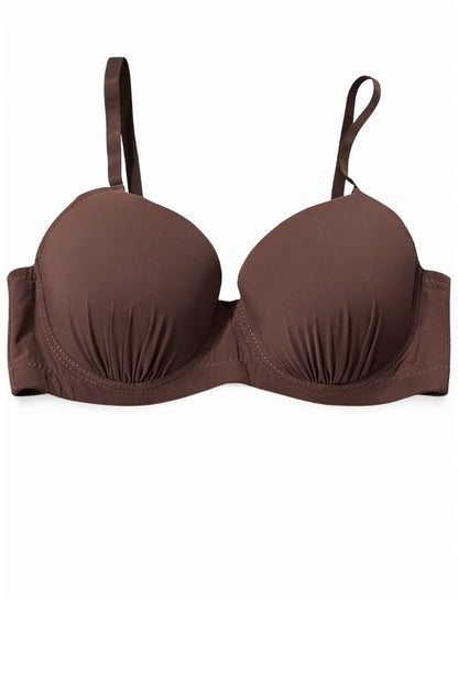 Brown bra on a white background