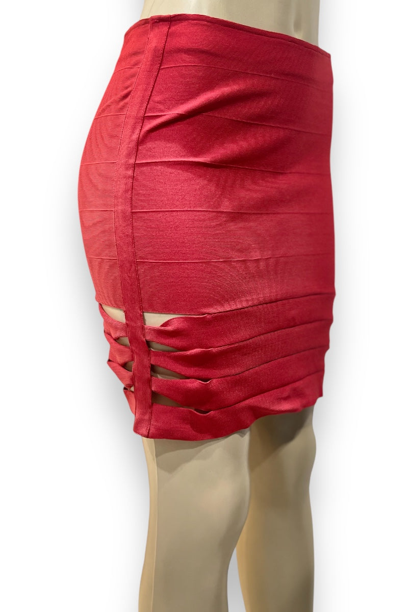 Bandage Twist Cutout Skirt