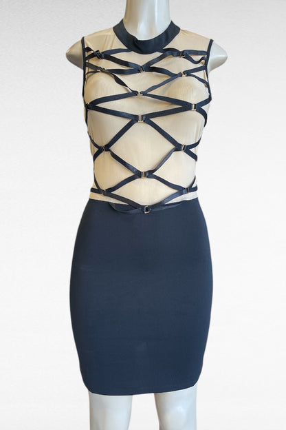 Bondage Mesh Sleeveless Dress