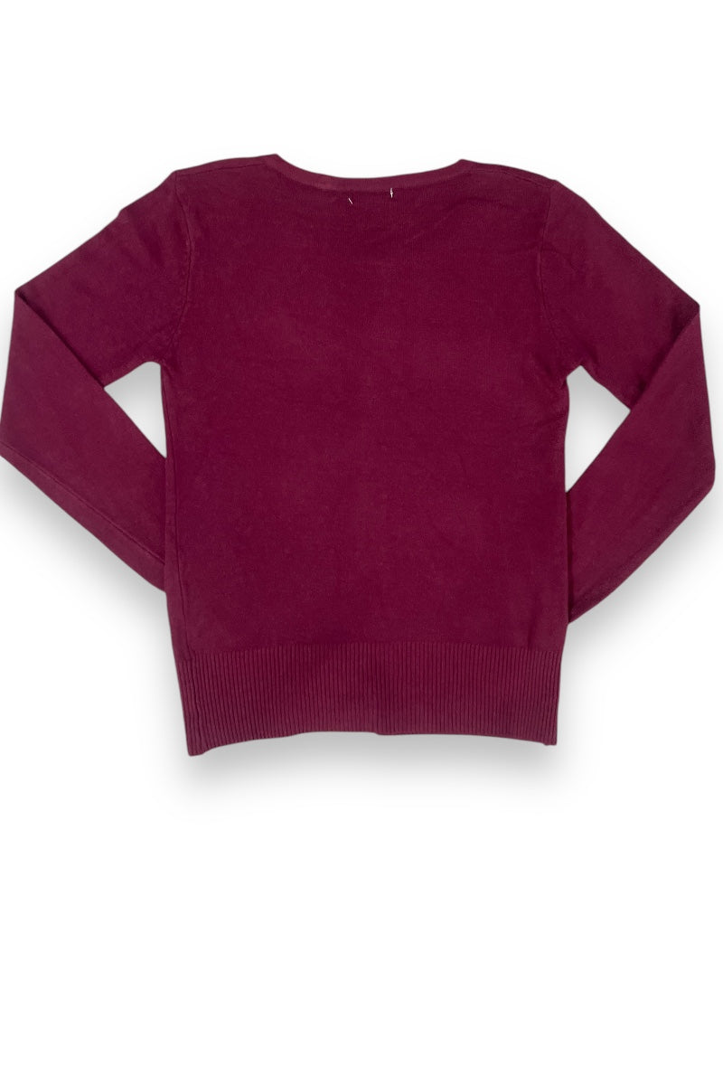 Buttoned Up Cardigan - Burgundy
