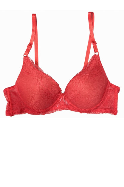 coral bra on a white background