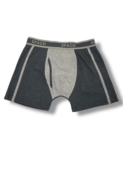 Color Block Striped Boxer Briefs For Men