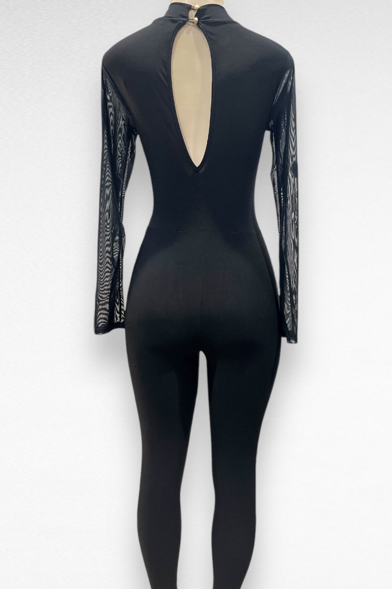 Contour Studded Long Sleeve Jumpsuit