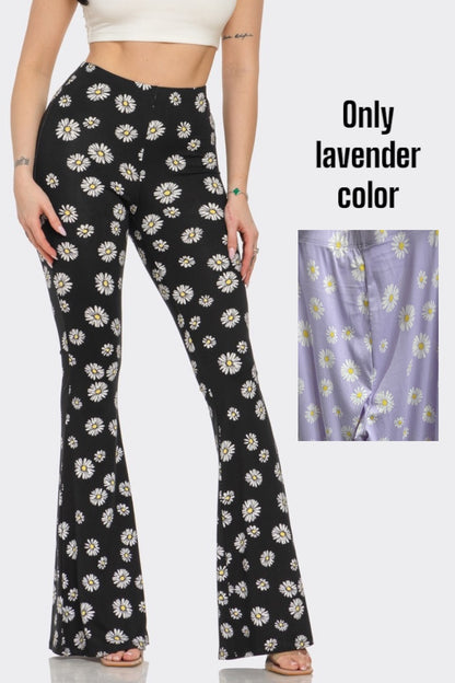 Daisy Printed Flared Long Pants