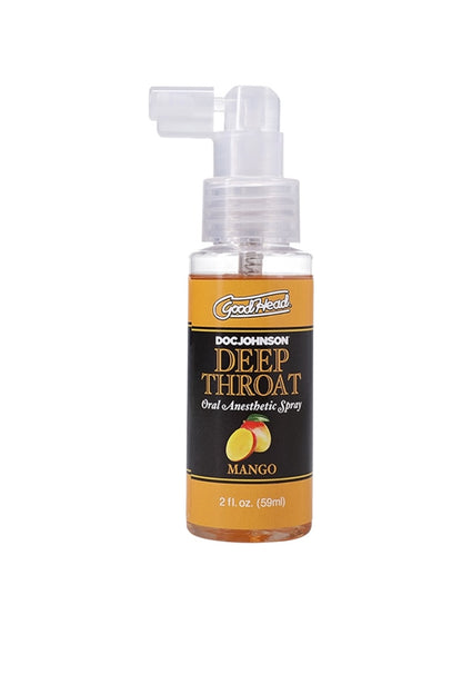 Doc Johnson Deep Throat Oral Anesthetic Spray bottle on a white background