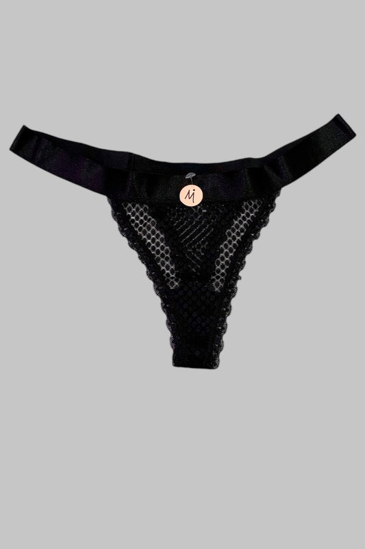 Dotted Web Mesh Thong