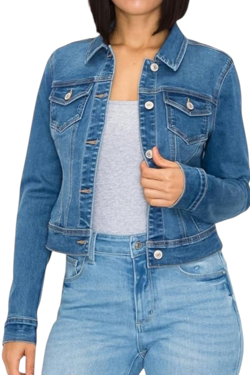 Basic Button Down Denim Jacket