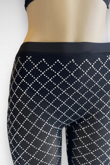 Embedded Rhinestone Pants